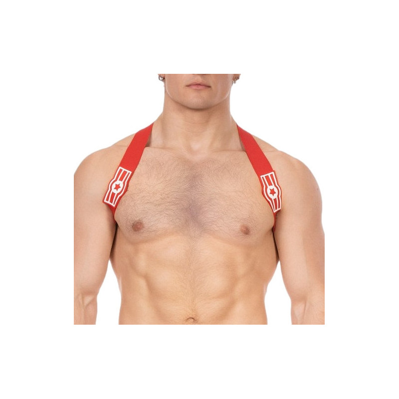 Barcode Berlin Harnais élastique Everette Rouge